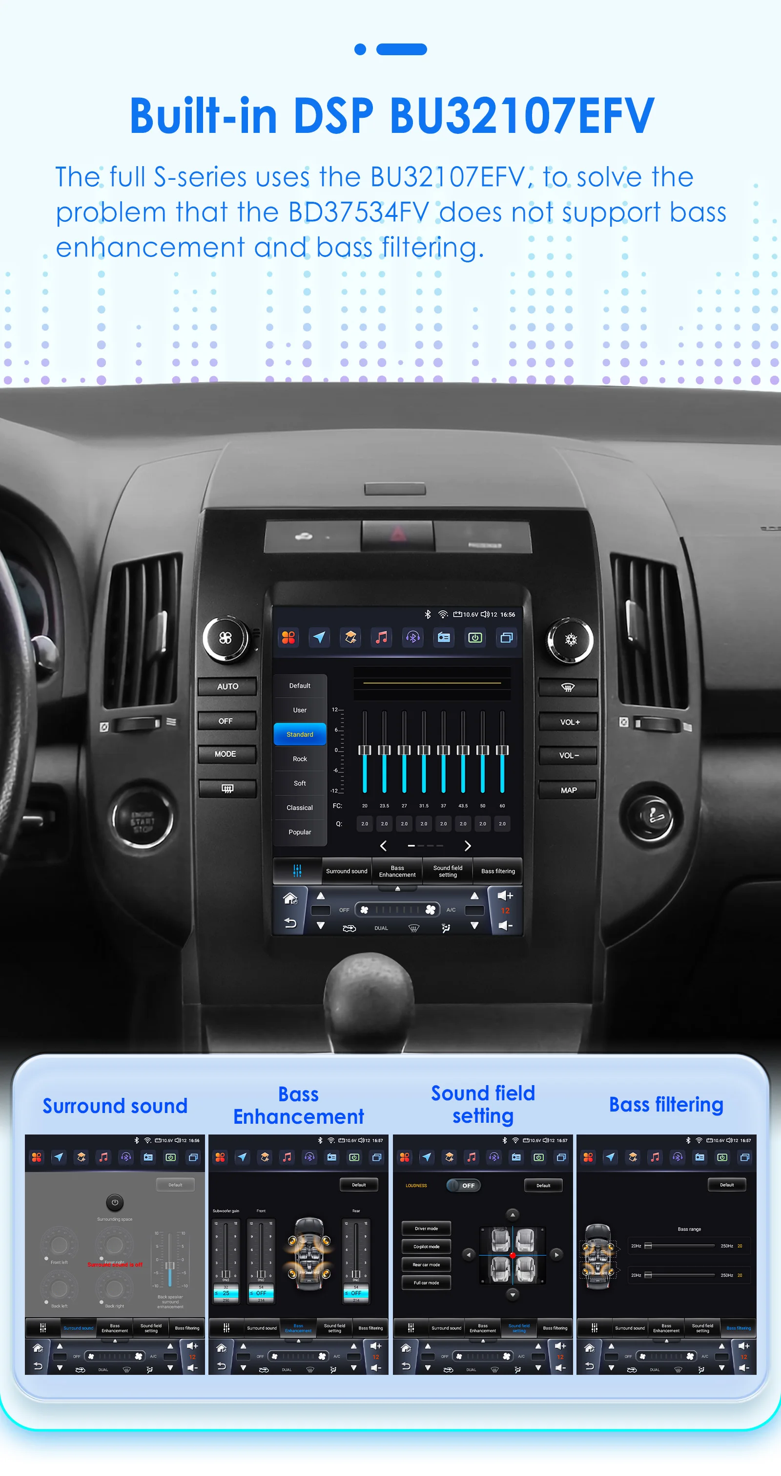Hizpo 9,7" CarPlay Android Auto Autoradio für Toyota Verso 2004 - 2009 GPS Smart Multimedia Player Stereo 360 Kamera 4G WIFI RDS – Detail 13