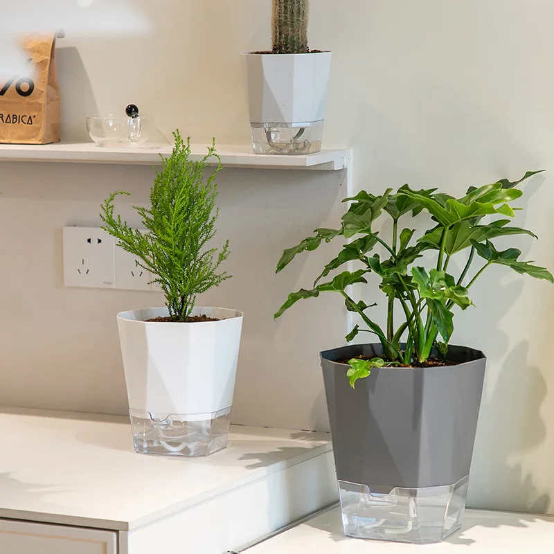 

Plastic Planters Pot with Auto Watering Smart Pot for Plants Hydroponic Plant Vases Accessories Gardening Tools Flower Pots