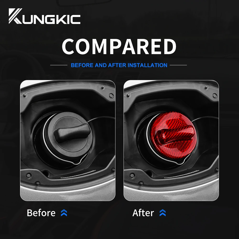 Sleek Dry Carbon Fiber Universal Car Fuel Tank Cap