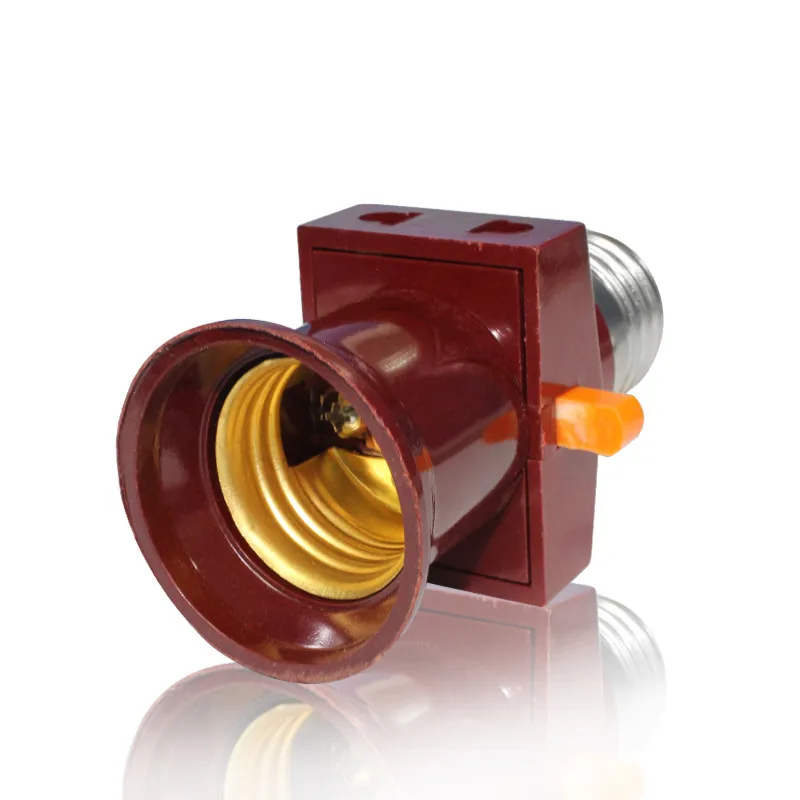 E27 Double Screw Multi-purpose Socket Switch Lamp Holder US / EU Plug Socket Lamp Base Lighting Accessories 110V-240V