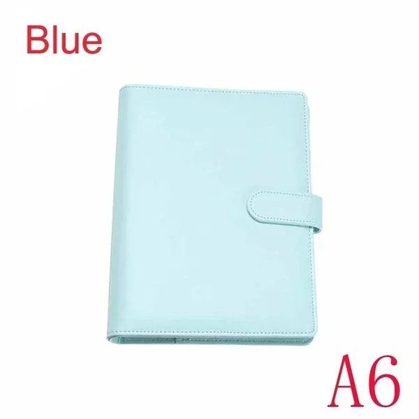 Solid Color Leather Notebook Binder and Desktop Organizer