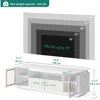 YITAHOME TV Stand for TVs up to 75" w/LED Power Outlets, Modern Entertainment Center Media Console Table 4