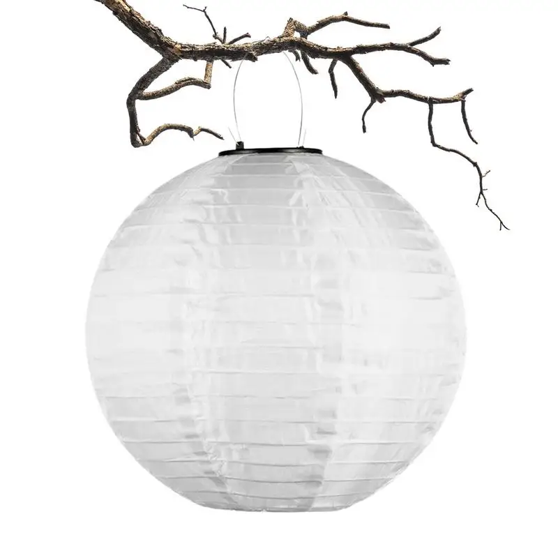 Lanterna A Sospensione Retrò Con Luci Solari Natalizie All'Aperto Con Pannelli Solari Luce Di Carta Cinese Per Esterni Per Auguri