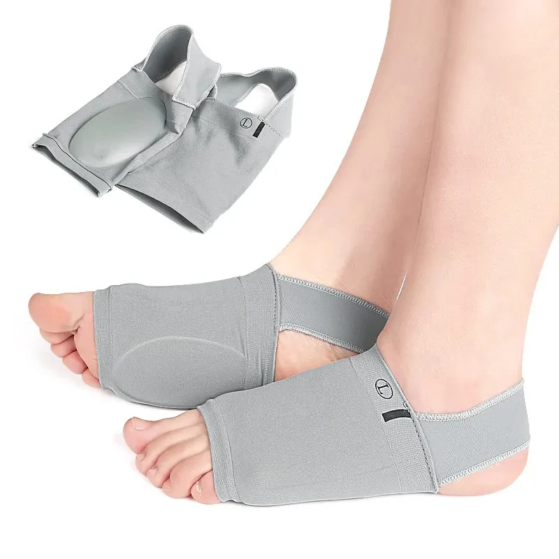 아치 지지대 슬리브 평발 관리 발 뒤꿈치 박차 스트랩, 족저근막염 통증 완화 슬리브 양말, 교정 안창 패드, 2 쌍 