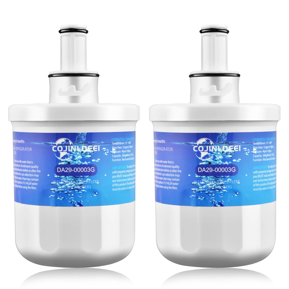 DA29-00003G Replacement for Samsung DA29-00003B DA29-00003A, Aqua-Pure Plus DA29-00003D Refrigerator Water Filter 2Pack