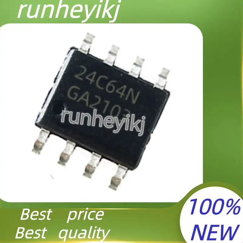 

100PCS 100% New AT24C64p 24C04N P24C64 24C64P SOP8 Encapsulation memory 24C64