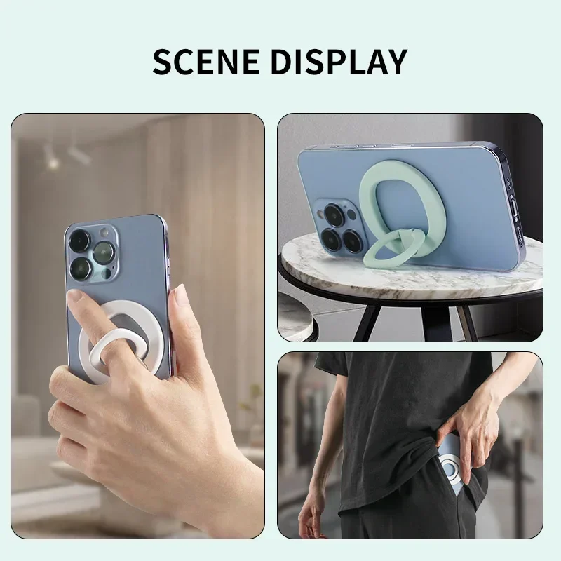 Magnetic Phone Holder Finger Ring 360 Grip Degree Rotating Phone Stand Black White Green Pink For Car Mount Phone Accessories, Alina Gadgets