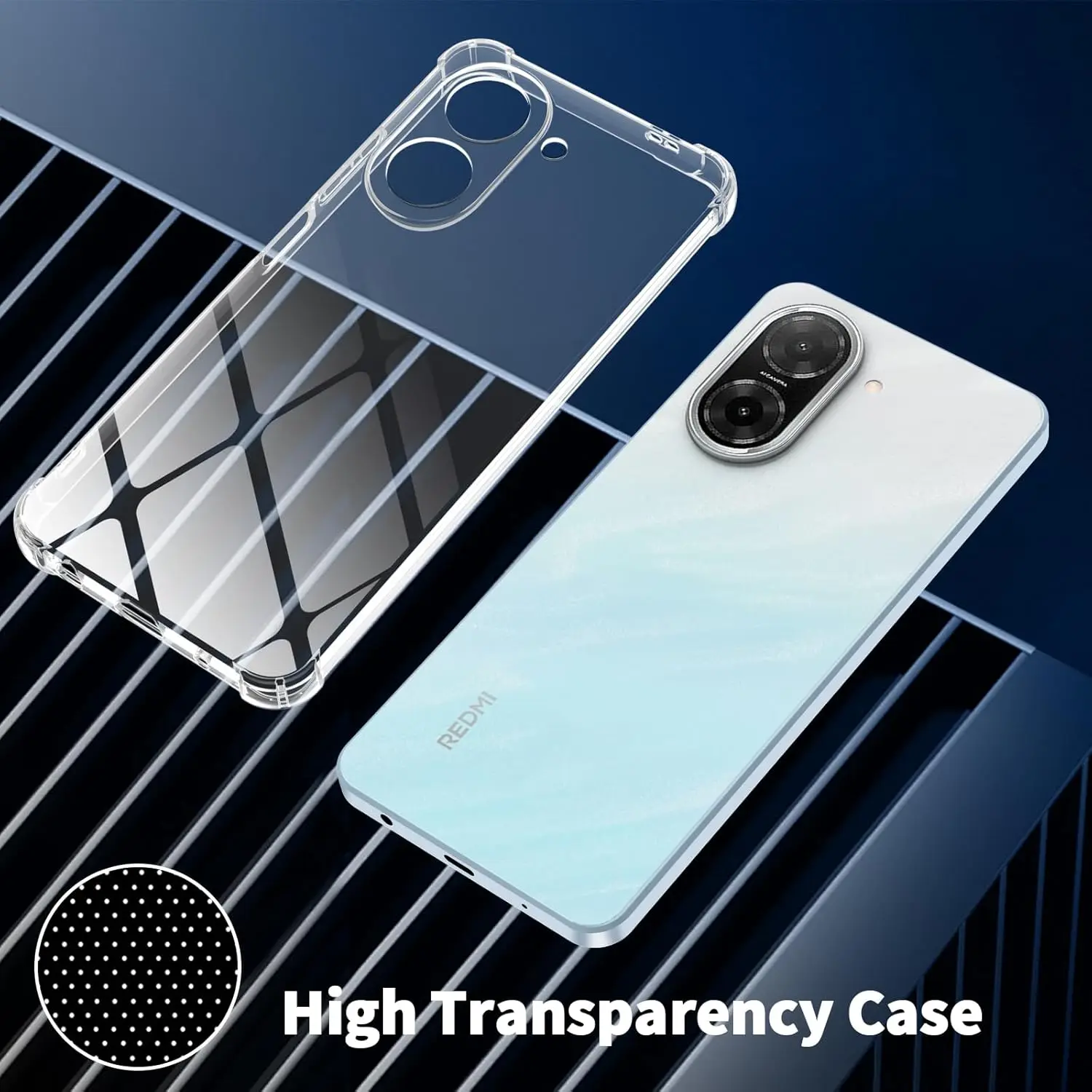 Transparent Shockproof Clear Crystal Silicone Case with Airbag Corners