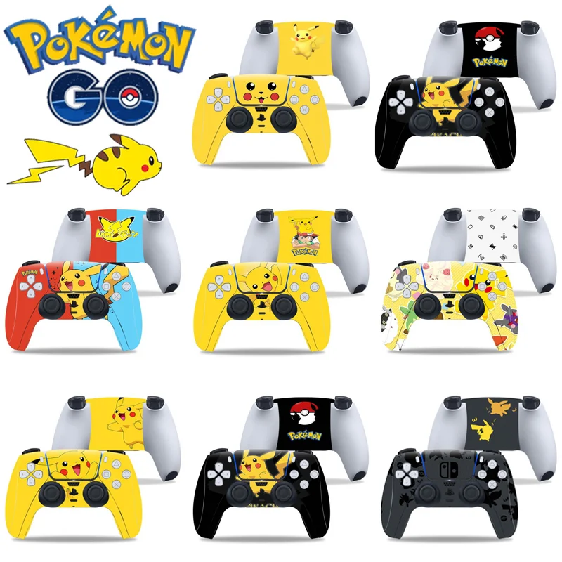 Pokemon Pikachu Skin Sticker Cover Per Sony Playstation 5 Ps5 Custodia Protettiva Per Controller Per Ps5 Pro Slim Gamepad Handle Cover