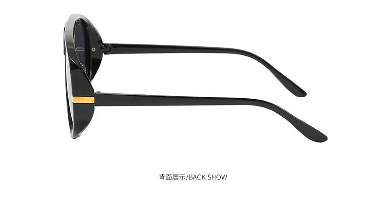 Wandern 2 stücke Übergroßen Pilot Oval Rahmen Anti Licht Gläser Frauen Punk Stil Vintage Doppel Strahl Shades Für Dame Outdoor brillen – Detail 6