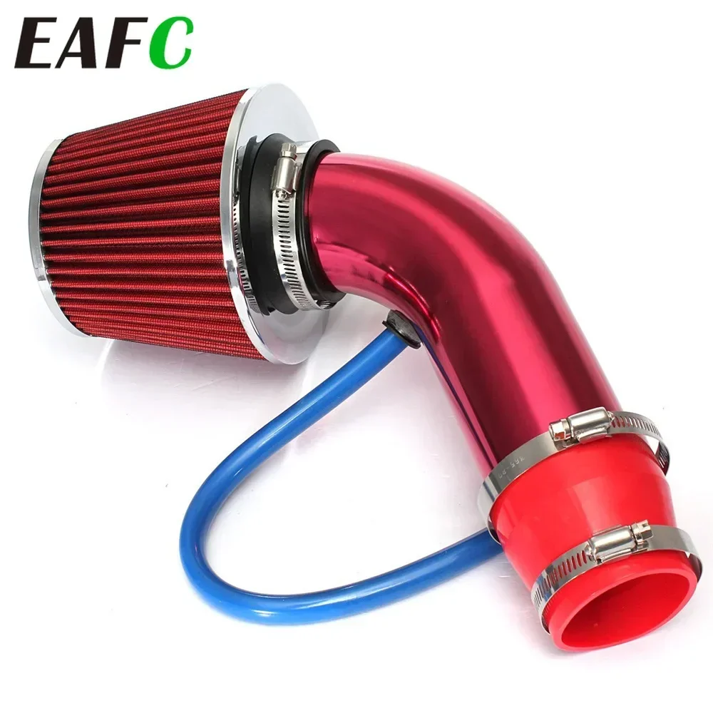 76mm Car Racing Cold Air Intake System Turbo Induction Pipe Tube Kit Aluminum Cone Air Filter Inlet
