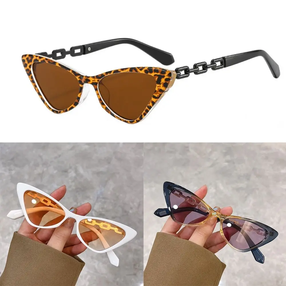 

Солнцезащитные очки «кошачий глаз» для мужчин и женщин, Модные Винтажные солнечные аксессуары в маленькой оправе, в стиле панк, треугольные, для пляжа и путешествий