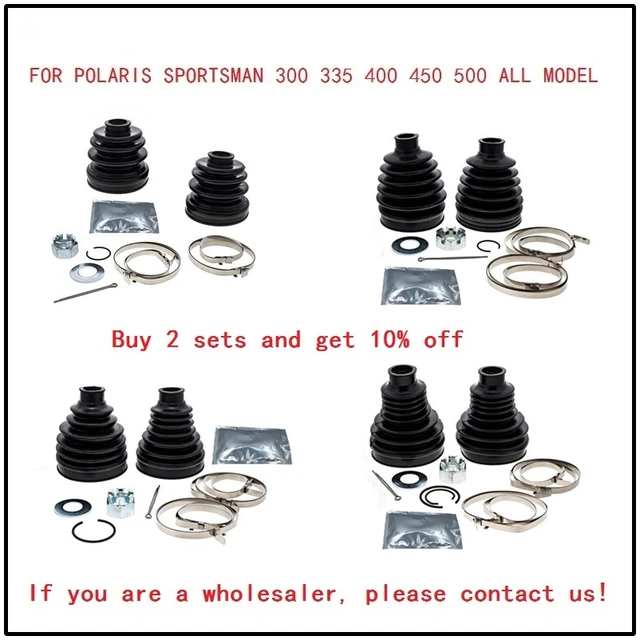 Complete Rear Inner & Outer CV Boot Repair Kit Sportsman 500 4x4