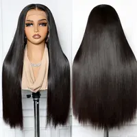 Perruques Lace Front Cheveux Humains 32 Pouces 12A Vierge Lisses Densité 200 Douces Perruques Lace Front 13x6 Cheveux Humains Pré-Pluckées Ligne de Cheveux Invisible 2
