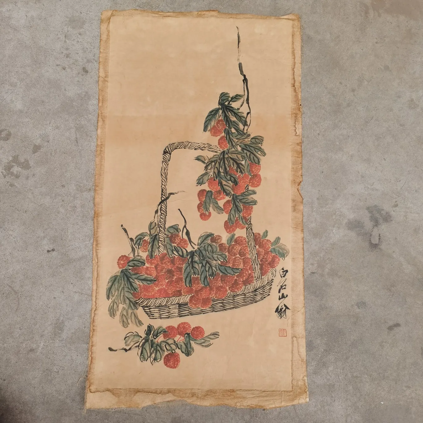 

Qi Baishi, древний свиток Китая-картина плодотворной рисовой бумаги