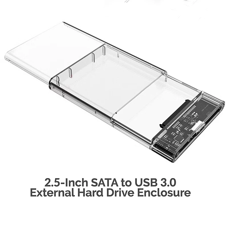 USB 3.0 외장 하드 드라이브 케이스 2.5인치 SATA to USB 3.0 투명 휴대용 하드 드라이브 케이스 4TB HDD 무공구 하드 디스크 박스
