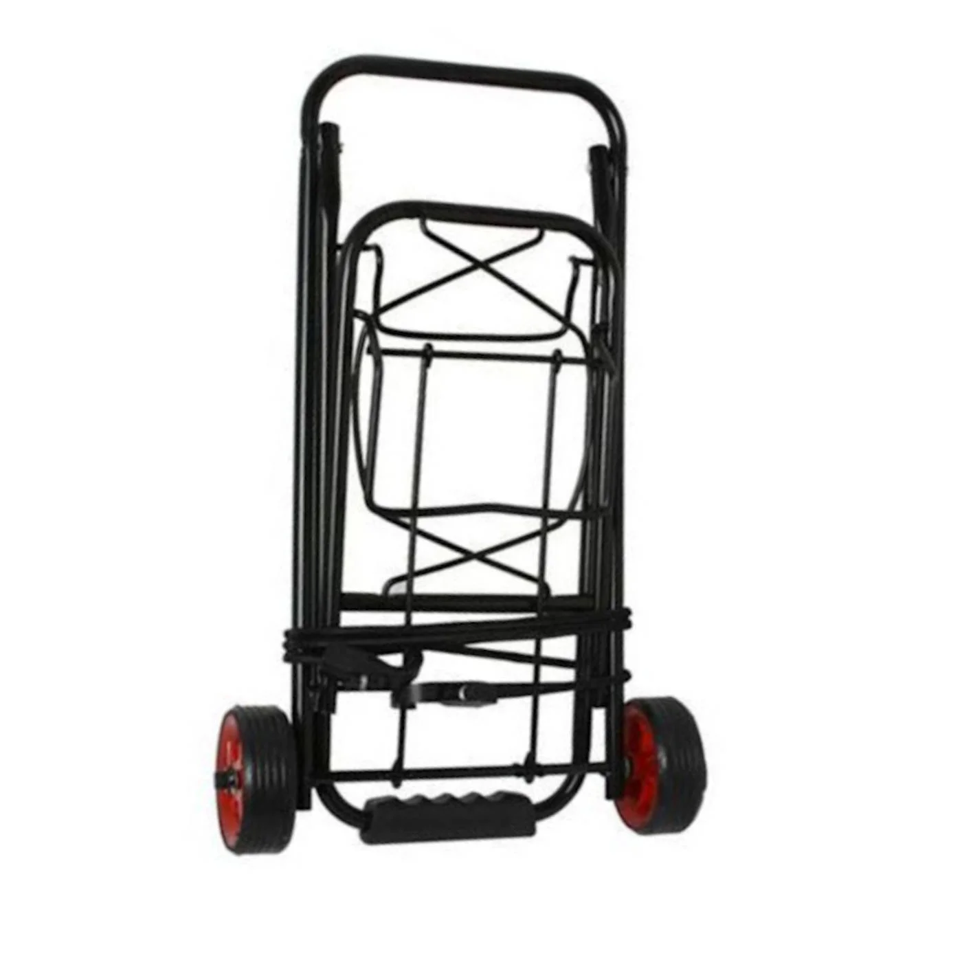 Carro portamaletas plegable de 87 x 30 x 34 cm con 2 ruedas y cuerda, Plataforma de transporte plegable de metal para mover pro