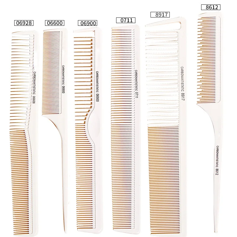 

6PCS Hairdressing Carbon Comb Professional Hairdresser Cutting Comb Anti Static Hair Comb Haircut Tools Barber Hair Styling Comb