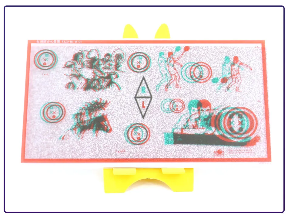 Fixed Red/Green Tranaglyph Vision Therapy Convergence Insufficiency Eye Training Device Stereo Training Cards Visual Correction