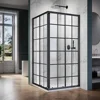 Corner Showers Door 34 in.D X 34 in. W X 72 in. H, Enclosure with Shower Base, with 1/4" Tempered Glass Shower Doors 1