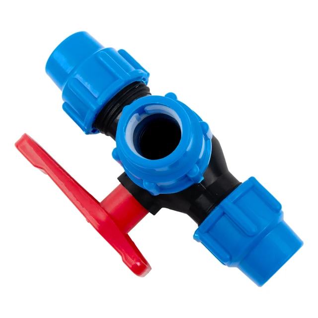 Valvola A Sfera A 3 Vie In Plastica Per Tubi PE - Diametri 20-50 Mm, Per Impianti Idrici - Foto 2