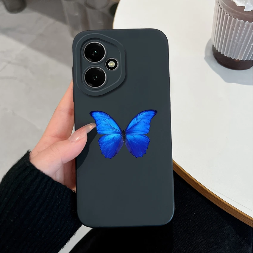 Fashionable Cool Girl Pattern Shockproof Phone Case with Smooth Liquid Silicone and Screen Protector