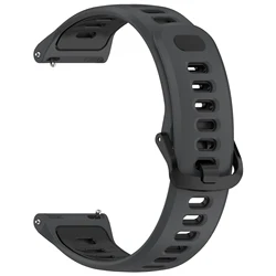Versatile 22mm Silicone Watch Band - Comfortable & Durable Strap for Smartwatches (Carbon black black)