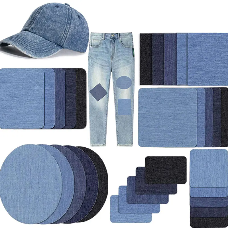 5PcsDenimIrononJeanPatchesStrongestGlueIrononDenimElbow