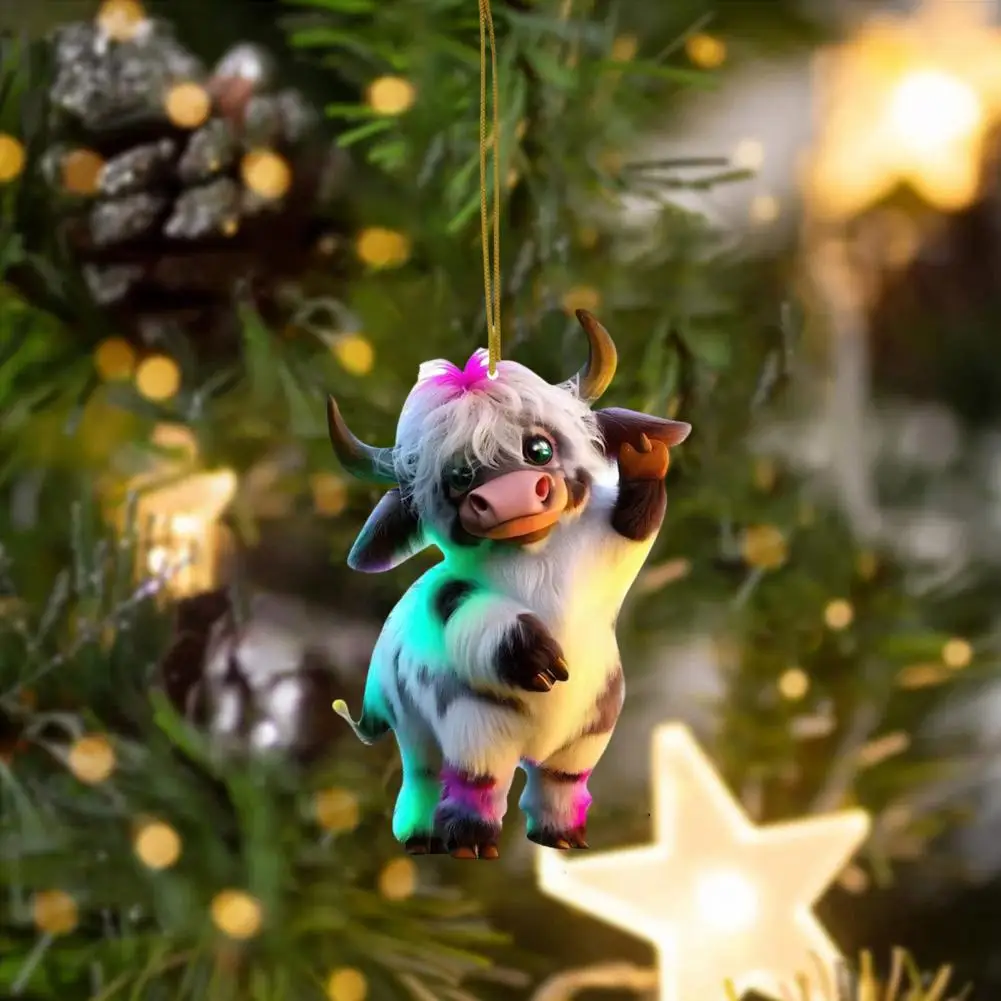 

Cow Pendant for Christmas Tree Christmas Cow Ornament Charming Cow-themed Christmas Decorations Durable for Trees for Parties