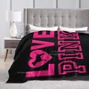 Pink Blanket Love Pink Dog Heart Adult Kids Fleece Blanket Ultra-Soft Micro for Couch or Bed Warm Throw Blanket for Girl Gifts 4