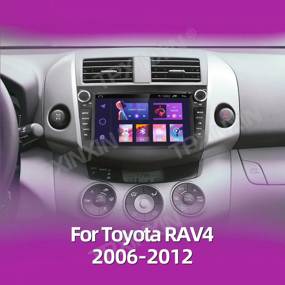 

8 Inch Android 12.0 Car Multimedia Player For Toyota RAV4 XA30 2006-2012 Navigation Radio Stereo GPS Wifi DSP CarPlay Head Unit
