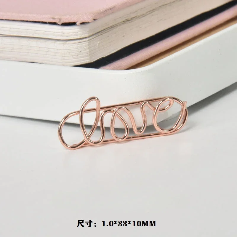 Metal Paperclips Multiple Cartoon Heart Styles Paper Clip Book Scrapbook Planner Page Bookmark Binder Clip Stationery 10pcs/set Paper clips mini bookmark
