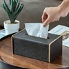 Leather Tissue Box Paper Drawer Creative Phnom Penh Tissue Storage Box Paper Sleeve Home Living Room Hotel Room Decorate 6