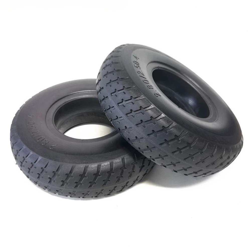 

Outdoor Tire Solid Tire 1 Pc 2.80/2.50-4 9 Inch Black Electric Scooter Tubeless Wheelchair For Razor Scooter E300 Durable