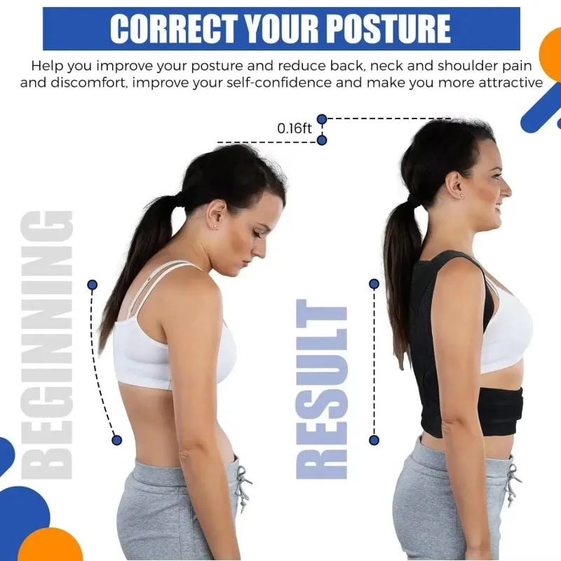 Male And Female Back Posture Corrector Shoulder Posture Corrector With Waist Support Used To Improve ﻿