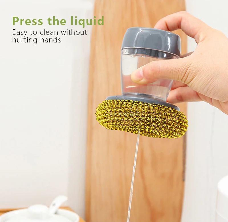 (Summer Sale – 50% Off)kitchen Soap Dispensing Palm Brush