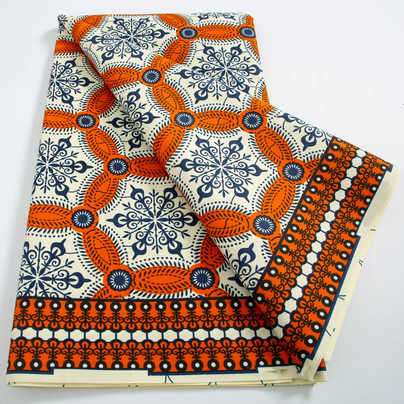 African New Wax Fabric Nigeria Ankara Wax Fabrics Newest Design Block Prints Batik Dutch For Dresses Sewing Cloth Materials