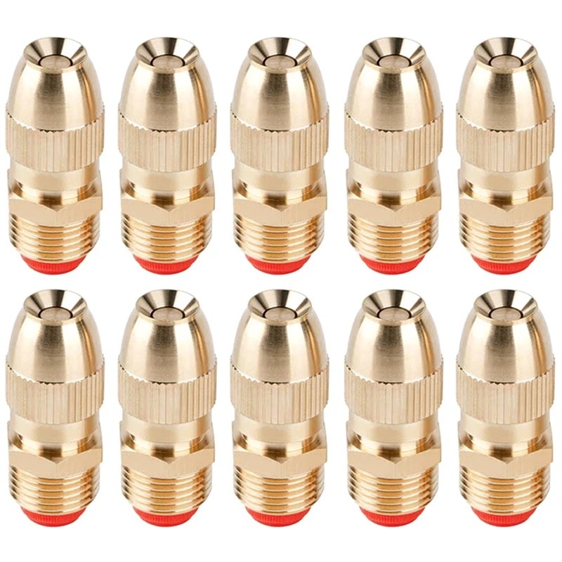 

10Pcs 1/2 inch Adjustable Sprinkler Middle Distance Sprinkler Brass Nozzle Garden Lawn Irrigation Watering Fittings