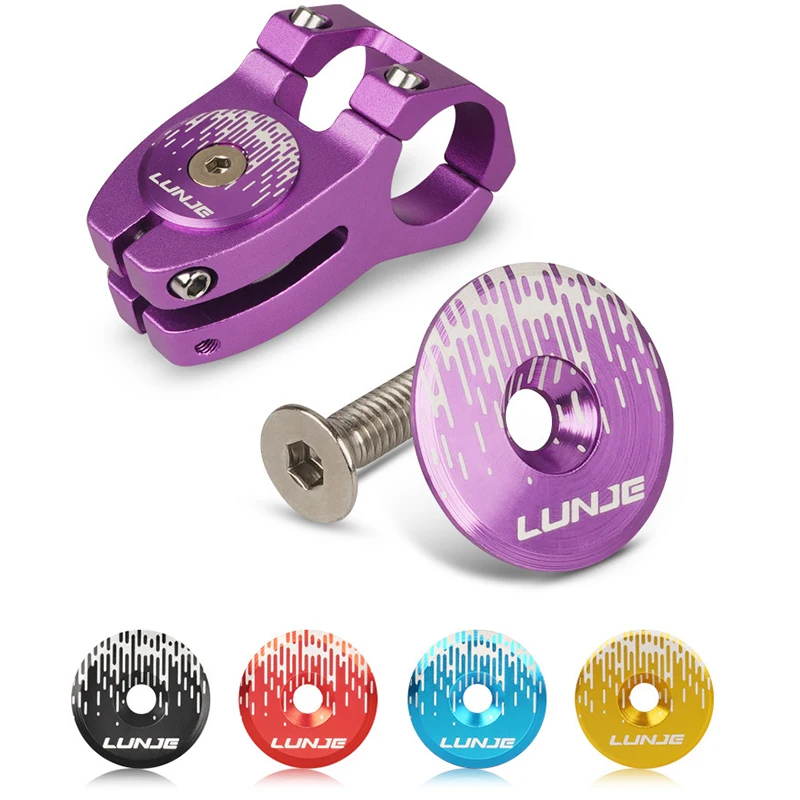 Bike Headset Top Cap MTB Road Bike Stem 28.6mm Tube Front Fork Headset Bowl Cover With Screw
