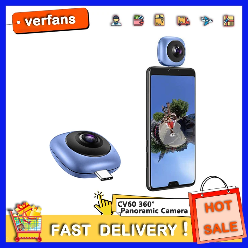CV60 Huawei Coolplay Portable HD Panoramic Camera 360&deg; Panoramic Camera Fisheye Planet