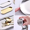 Stainless Steel Cosmetic Storage Tray False Nails Dish Tools Storage Tray Nail Art Equipment Plate Doctor Surgical Dental Tray 4