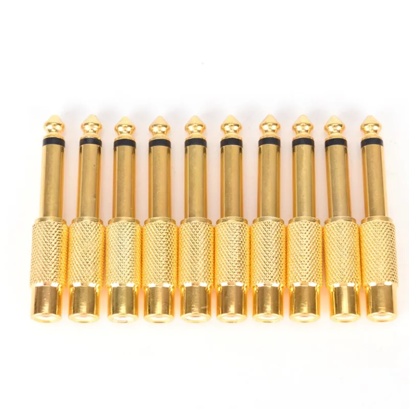   ÷  Ŀ  10 Pcs   6.35mm  1/4 RCA     Ŀ