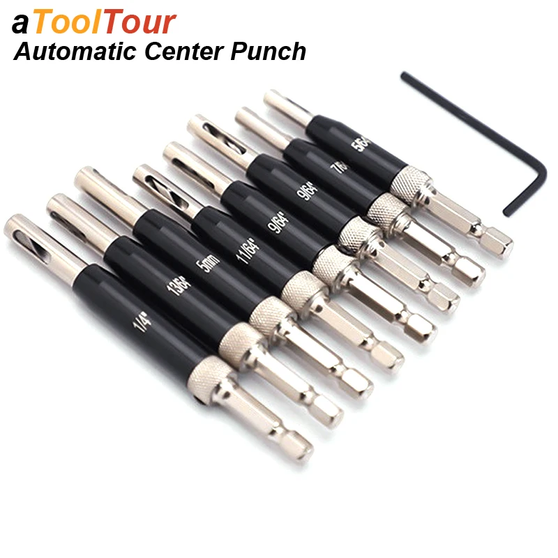 Self Centering Hinge Drill Bit Set Door Cabinet Window Hole Puncher Jig Guide Locating Cutter Woodworking Tool HSS door and window hinge opener woodworking drilling hexagonal drill positioning special shaped drilling set tool