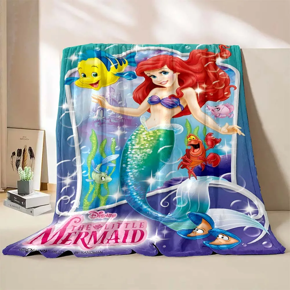 Little Mermaid Disney Coperta Per Bambini Flanella Fluffy Soft Throw Coperta Da Campeggio Per Bambini Divano Coperta Regalo Di Moda