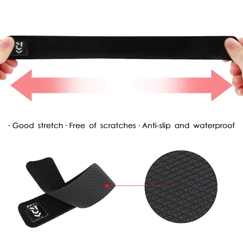 Fishing Rod Belt Elastic Bandage Tie Strap Accessories Magic Drawstring Fishing Rod Pole Sling For Fishing DAIWA