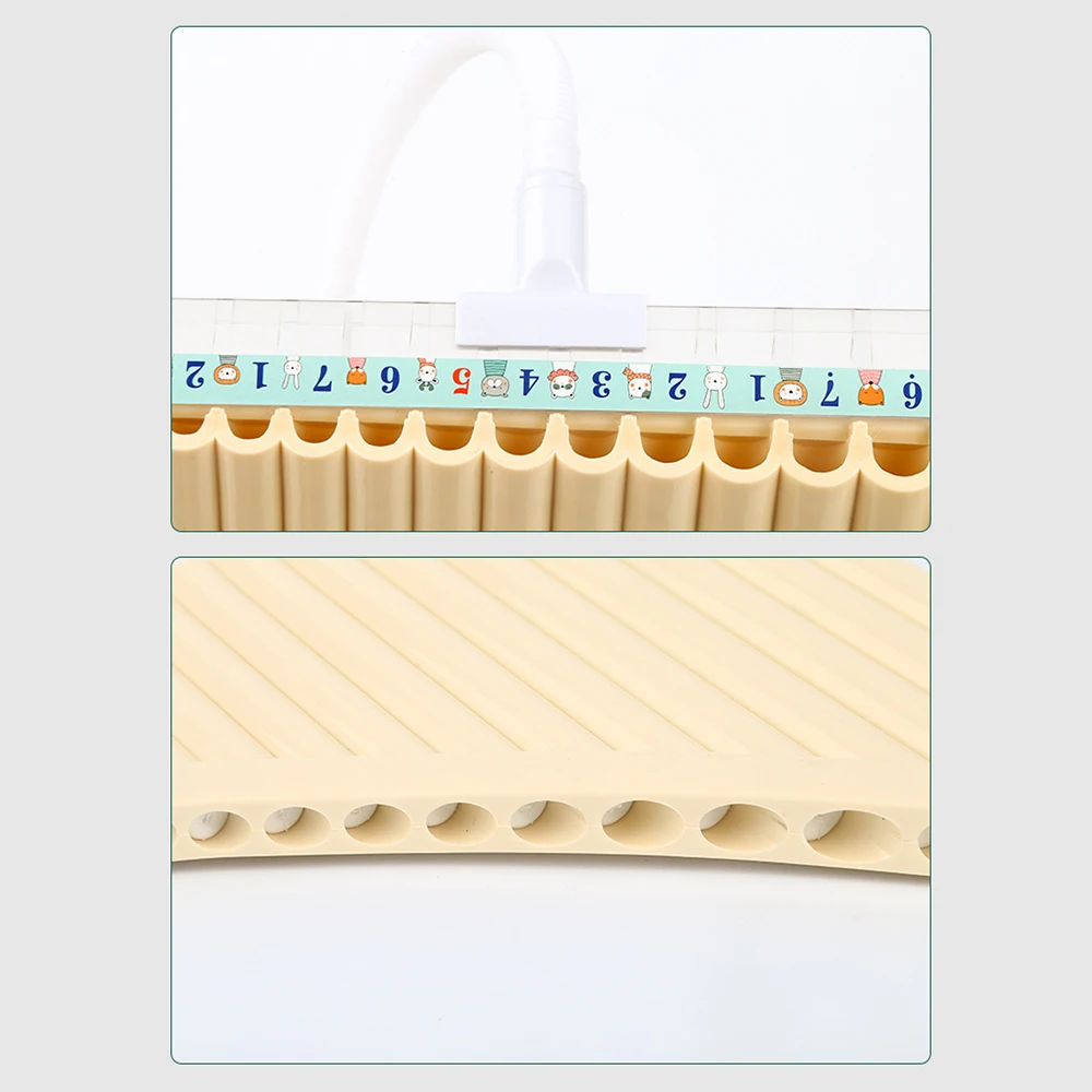 18 Pipes Pan Flute C Key Panpipes Pan Pipes with Mouthpiece Wind Instrument for Students Beginners with Carrying Bag