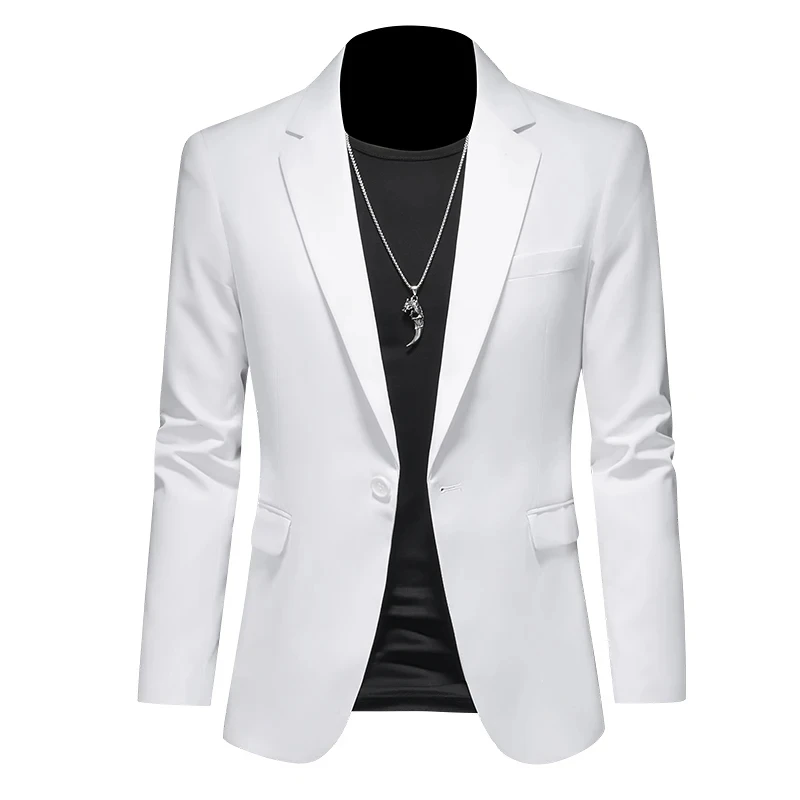 Men's Fashion Trend Groom Tuxedo Slim Fit Wedding Party Dress Business Casual Suit Jacket Banquet Single Blazers Coat mens blazer