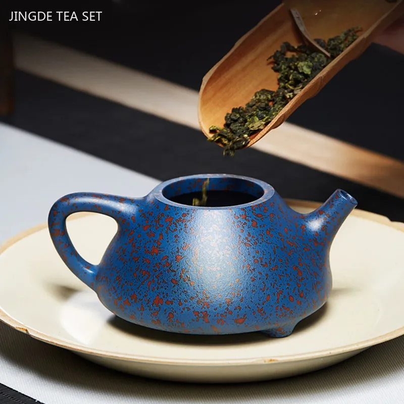 160ml Master Handmade Stone Scoop Teapot Chinese Yixing Purple Clay Tea Pot Custom Beauty Tea Infuser Zisha Tea Accessories