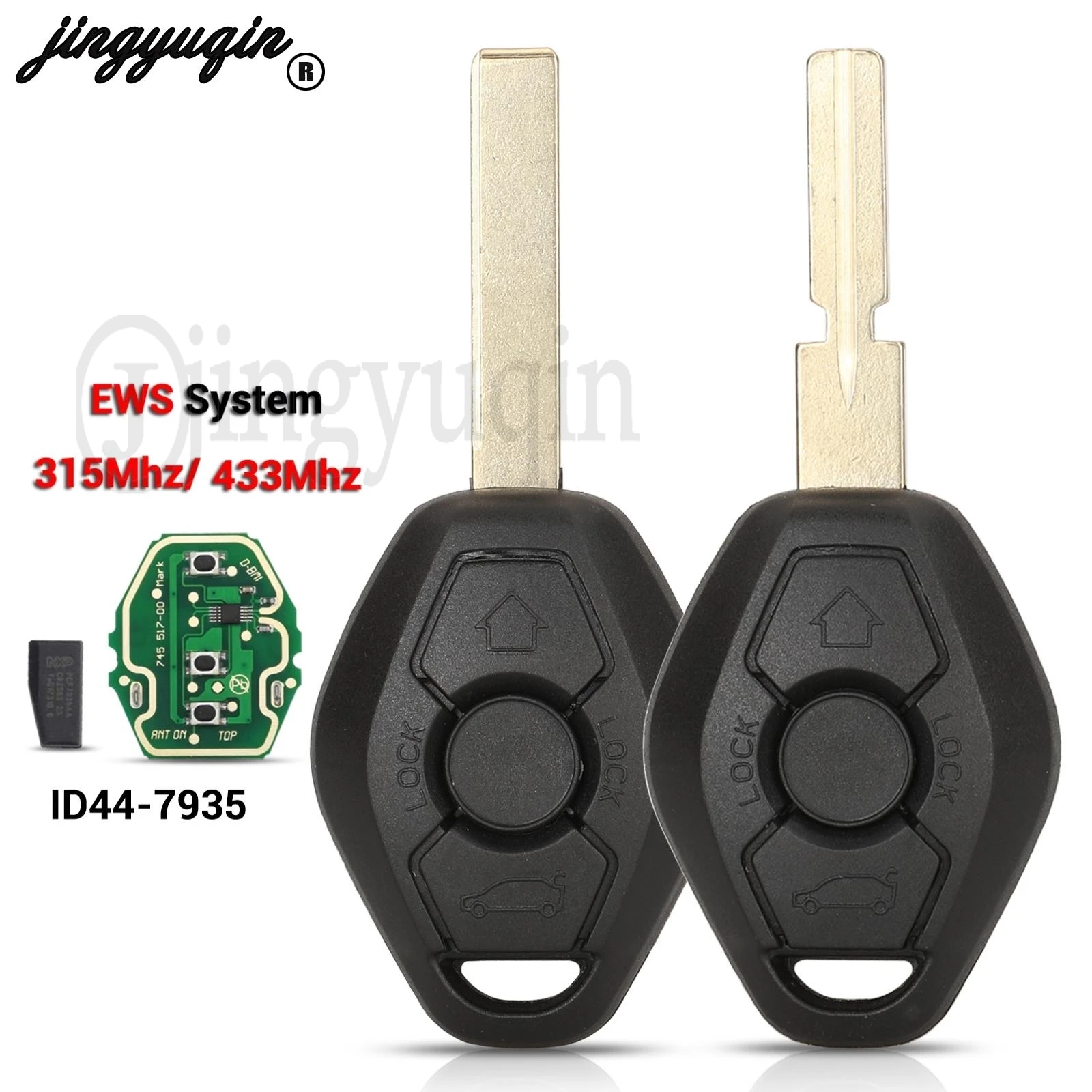 

Jingyuqin 10 шт. дистанционный Автомобильный ключ для BMW EWS System PCF7935 чип для X3 X5 Z3 Z4 1/5/7 серии HU92 Blade HU58 HU92