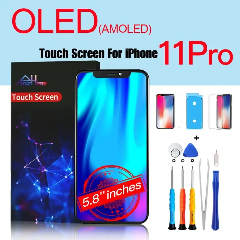 PINZHENG High Quality Screen AMOLED INCELL LCD OLED OEM For iPhone 11 12 13 Mini Pro Max XS XR MAX Display Replacement With Tool - Image 12
